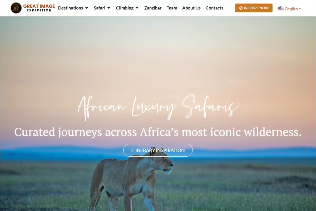 Homepage screenshot of Sample Project: Outdoor Gear Store