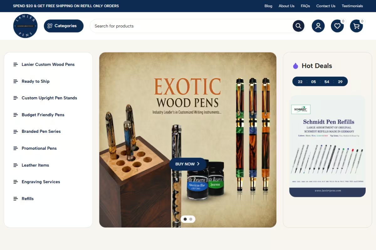 Screenshot of the Sample Project: Online Learning Platform website
