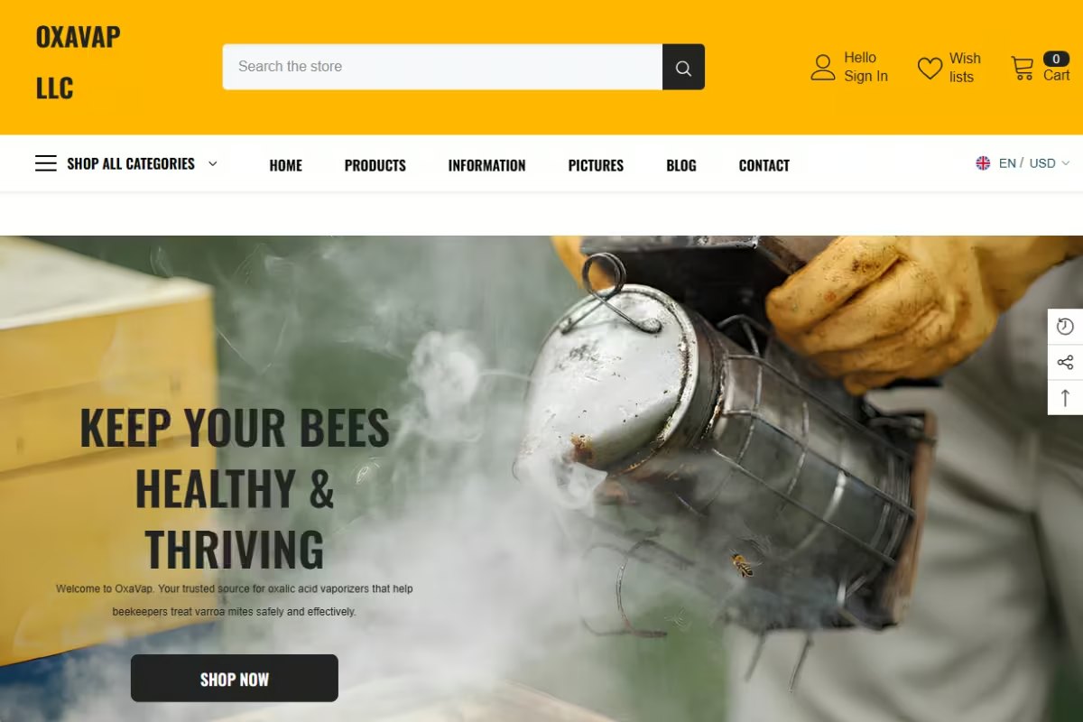 Screenshot of the Sample Project: Service Business Website website