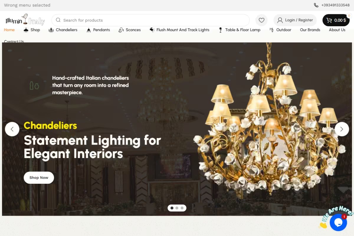 Screenshot of the Sample Project: Ecommerce Store website